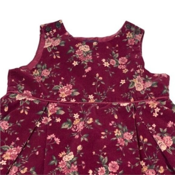 RALPH Lauren floral corduroy sleeveless dress size 3T - Picture 5 of 6